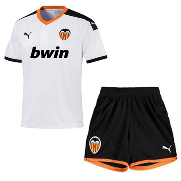 Camiseta Valencia Primera equipación Niño 2019-2020 Blanco Negro